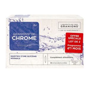 Granions chrome 200µg/d 2x30 vials