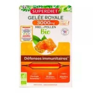Superdiet Royal Jelly 3000mg Organic 20x15ml