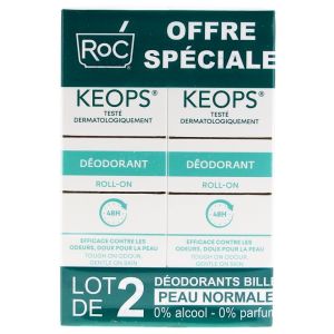 Keops roll-on deodorant 48h 2x30ml