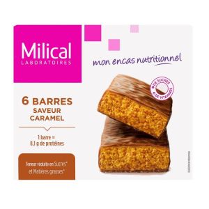 6 caramel-flavored slimming bars