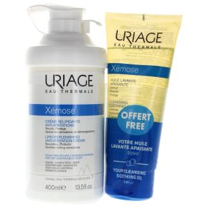 Xémose Lipid-Replenishing Anti-Irritation Cream 400ml + Soothing Cleansing Oil 200ml (Free)