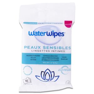 Waterwipes Lingettes Intimes Sensitive 10