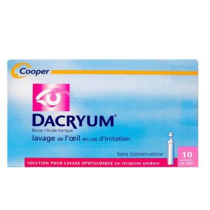 Dacryum eye wash solution 10 single-dose vials x 5ml