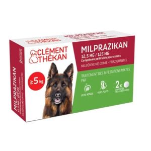 2 tablets Milprazikan dogs 5kg+