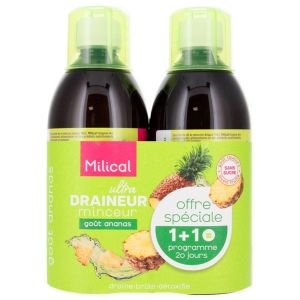 Milical Draineur Ultra Ananas 2X500Ml