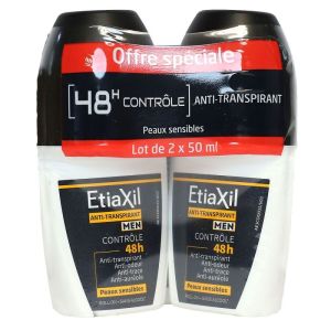 Men's 48-hour control antiperspirant deodorant 2x50ml