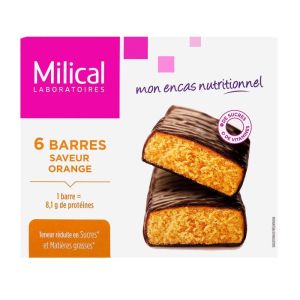 Milical Barres Choco Orange/6