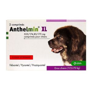 Anthelmin XL dogs 17.5-70kg 2 tablets