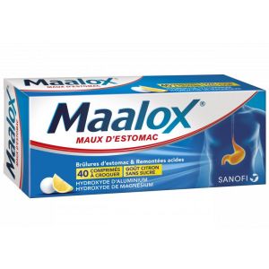Maalox lemon stomach pain 40 chewable tablets
