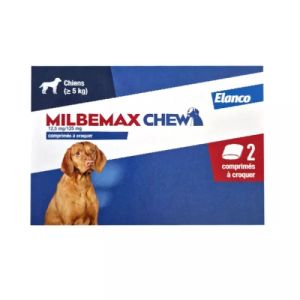 Milbemax Chew Dog 5kg 2cps