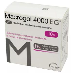 Macrogol 4000 Eg 10G Buv Sac20