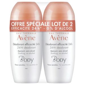Avene Body Deo 24H Roll On 2X50Ml New