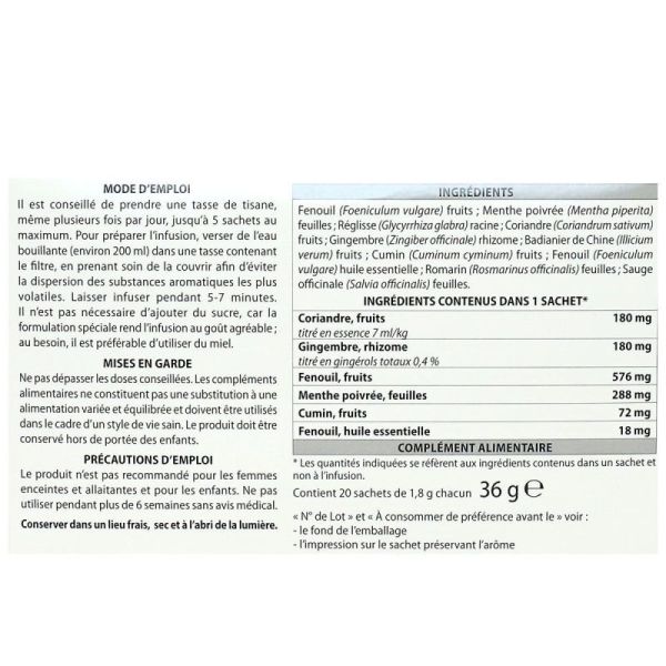 Aboca Coligas Fast Tisane 20 Sachets