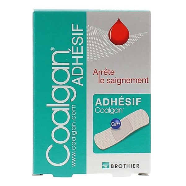 Coalgan - adhesive to stop bleeding & promote healing - 12 plasters