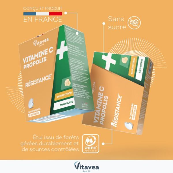 Nutrisanté resistance vitamin C & propolis x 24 tablets
