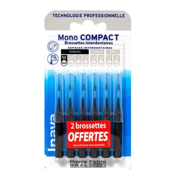 Mono compact 6 interdental brushes ISO 0