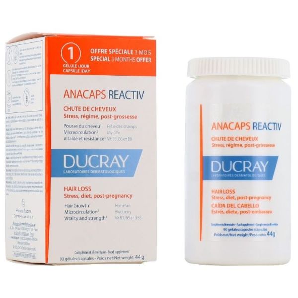 Ducray Anacaps Reactiv Cure 90Cp New