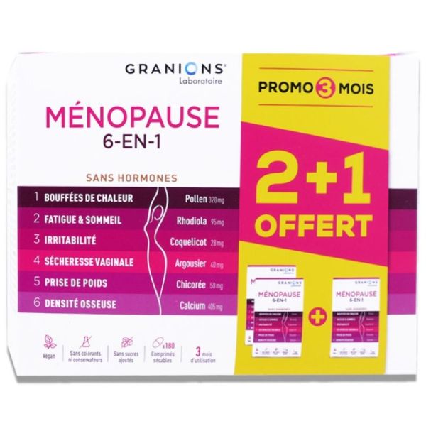 Granions Menopause 6En1 3Mois Cpr Seca180