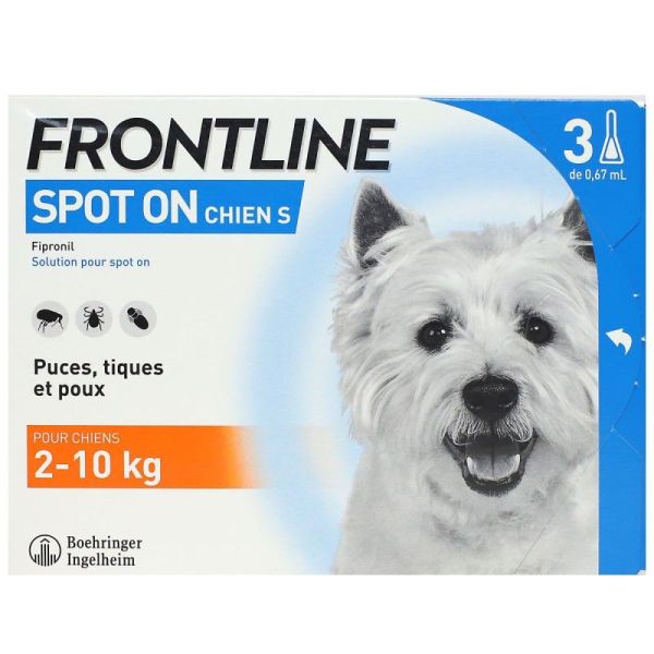 Frontline Spot On Chien S 2-10Kg 3P