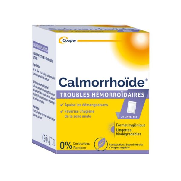 Calmorrhoid - Hemorrhoidal Disorders - 20 wipes