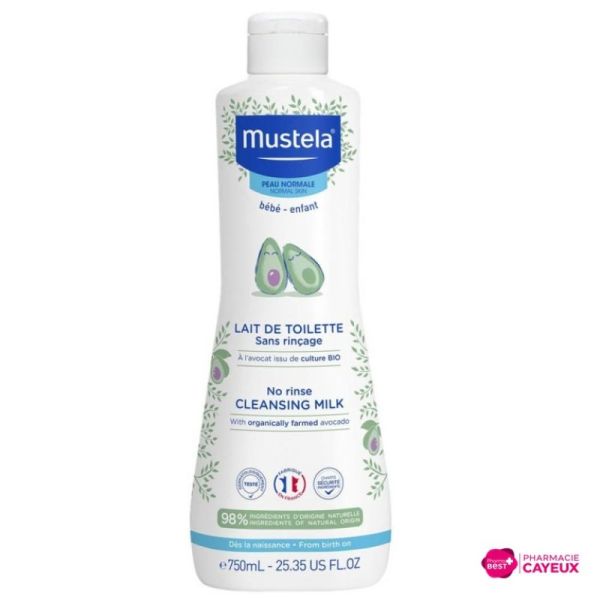 Mustela Bb Lait Toilette Sans Rinc 750Ml
