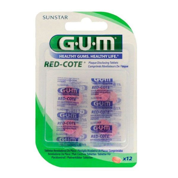 Red Cote Dental Plaque Disclosing Tablets 12 Tablets