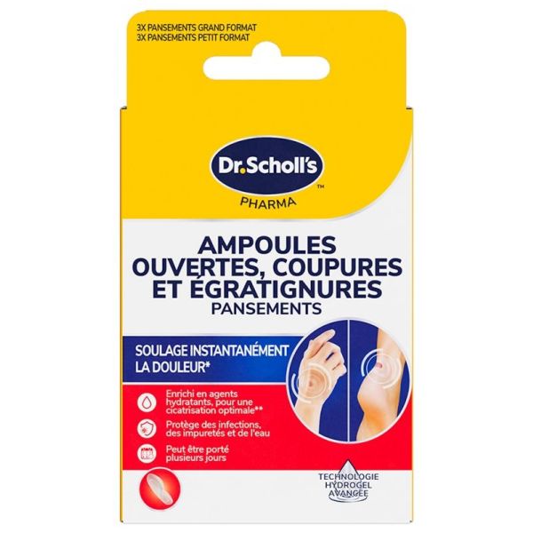Scholl Pansements Ampoules Ouvertes X6