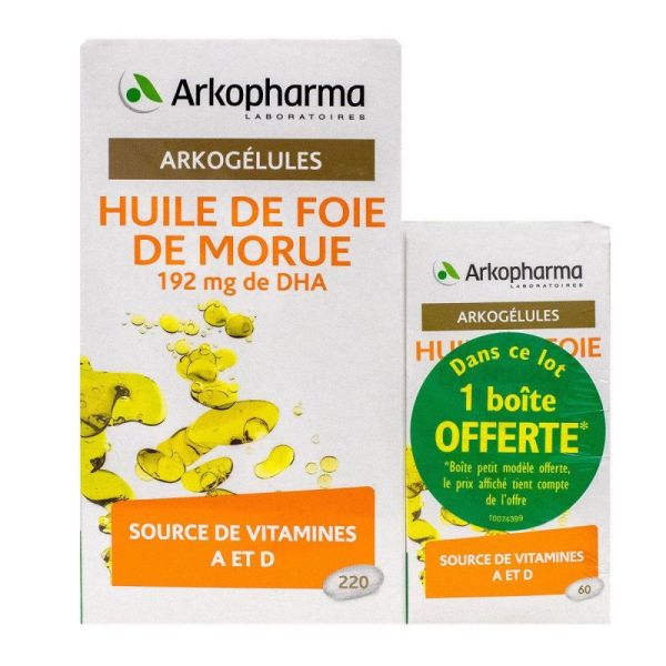 Arkocaps cod liver oil 220+60 capsules