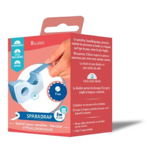 Soineo Sparadrap 5Mx2.5Cm Microporeux