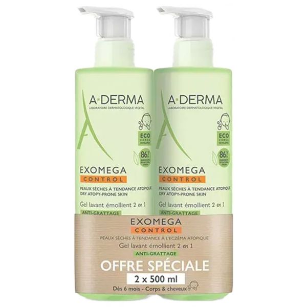 Exomega Control Gel Lav 2En1 2X500Ml