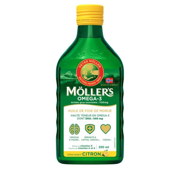 Moller's lemon cod liver oil 250ml