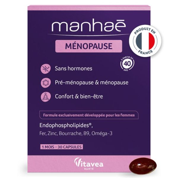 Manhaé pre-menopause & menopause 30 capsules
