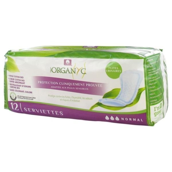 Organyc Incont Lege Normal Napkin 12