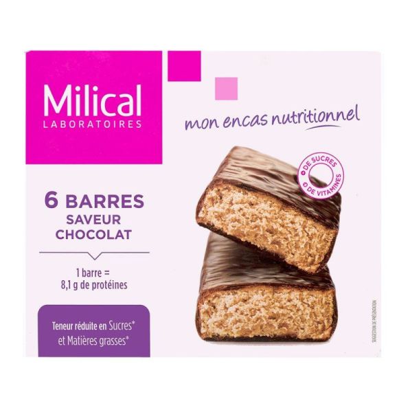 6 chocolate-flavored slimming bars