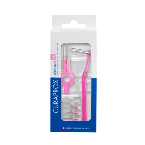 CPS - 08 Prime Start Pink Interdental Brushes x5 + 2 Handles UHS 409 470