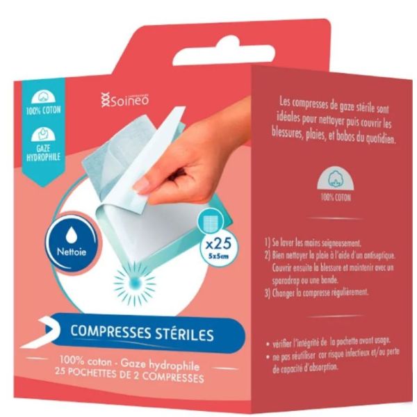 Soineo Comp Steriles Gaze 5X5Cm Bt25