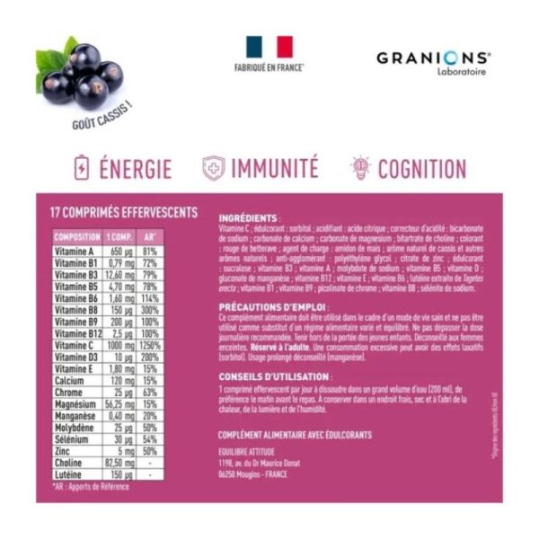 Granions Multivitamines Cassis Cpr17