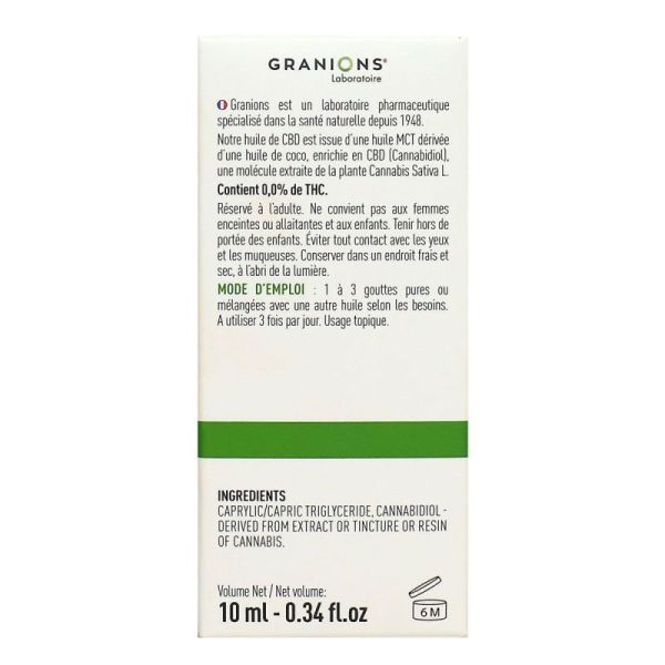Granions Cbd Huile 30 Flacon 10 Ml