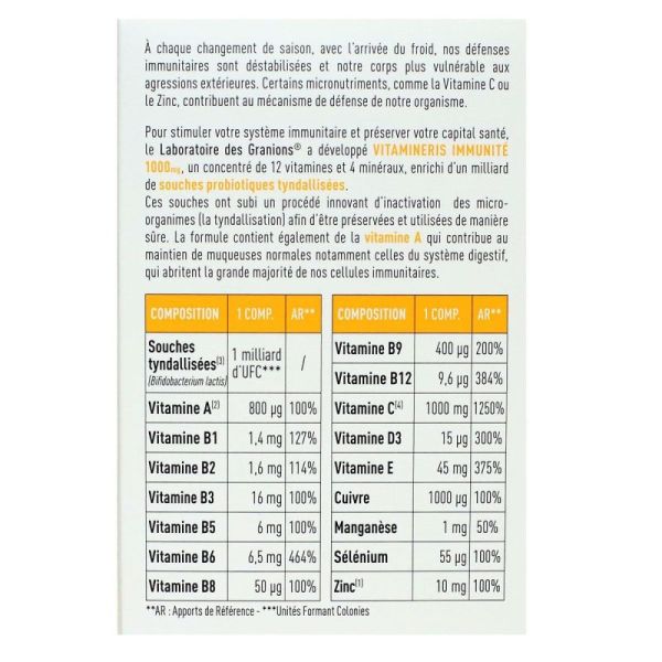 Granions Vitamineris Immunite 1000Mg