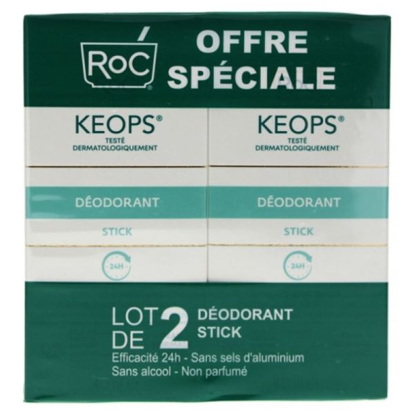 Keops deodorant stick 24h 2x40ml