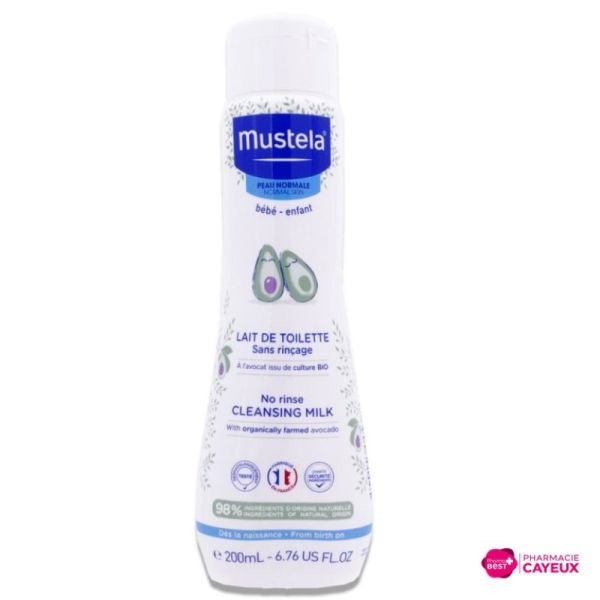 Mustela Bb Lait Toilette Sans Rinc 200Ml
