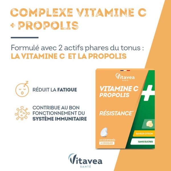 Nutrisanté resistance vitamin C & propolis x 24 tablets