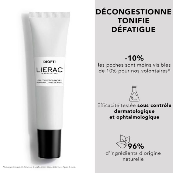 Lierac Diopti Gel Corr Poches 15Ml