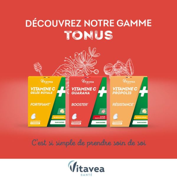 Vitamin C & guarana booster Nutrisanté x 24 tablets