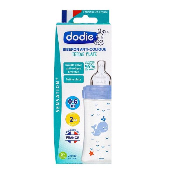 DODIE Biberon Anti Colique Debit 2 Sensation + 270ml 0 a 6 mois