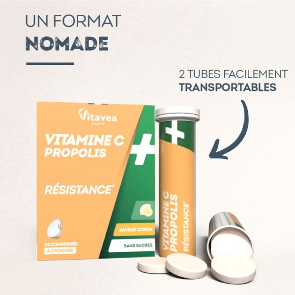 Nutrisanté resistance vitamin C & propolis x 24 tablets