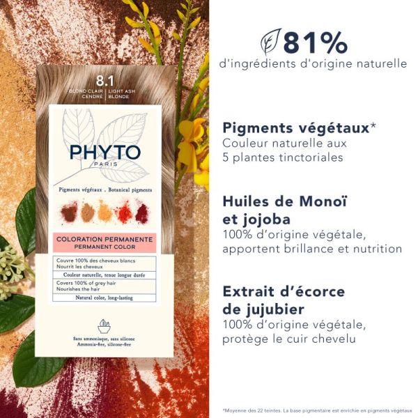 Phyto Coloration Permanen 8.1 Blon Cl Cen