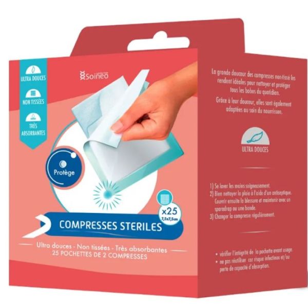 Soineo Comp Steriles Nt 7,5X7,5Cm Bt25