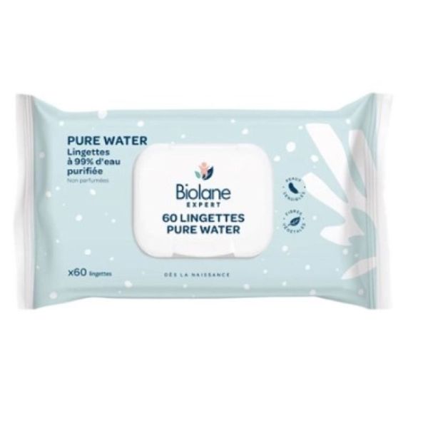 Biolane Lingettes Pure Water X60