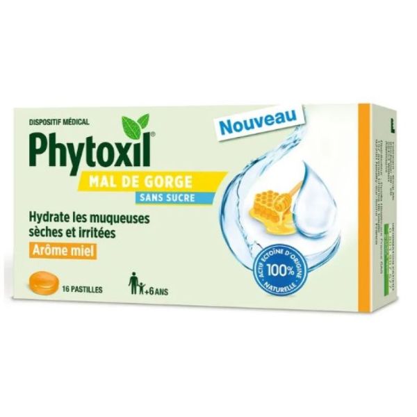 Phytoxil Mal De Gorge Arome Miel/16